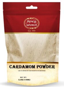 spicy world ground cardamom powder (cardamon) 3.5 ounce bag