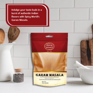 Spicy World Garam Masala Powder 7-Ounce (15 Premium Spice Blend) | Salt Free, Vegan | Indian Origin | Garam Masala Spice Powder