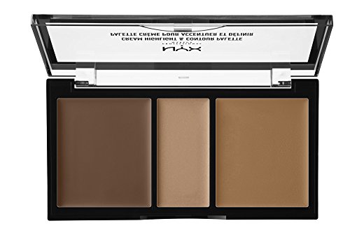 NYX PROFESSIONAL MAKEUP Cream Highlight & Contour Palette, Deep, 0.38 Ounce (CHCP03)