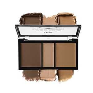 NYX PROFESSIONAL MAKEUP Cream Highlight & Contour Palette, Deep, 0.38 Ounce (CHCP03)