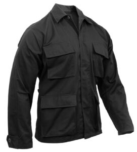 rothco bdu shirt, black, large