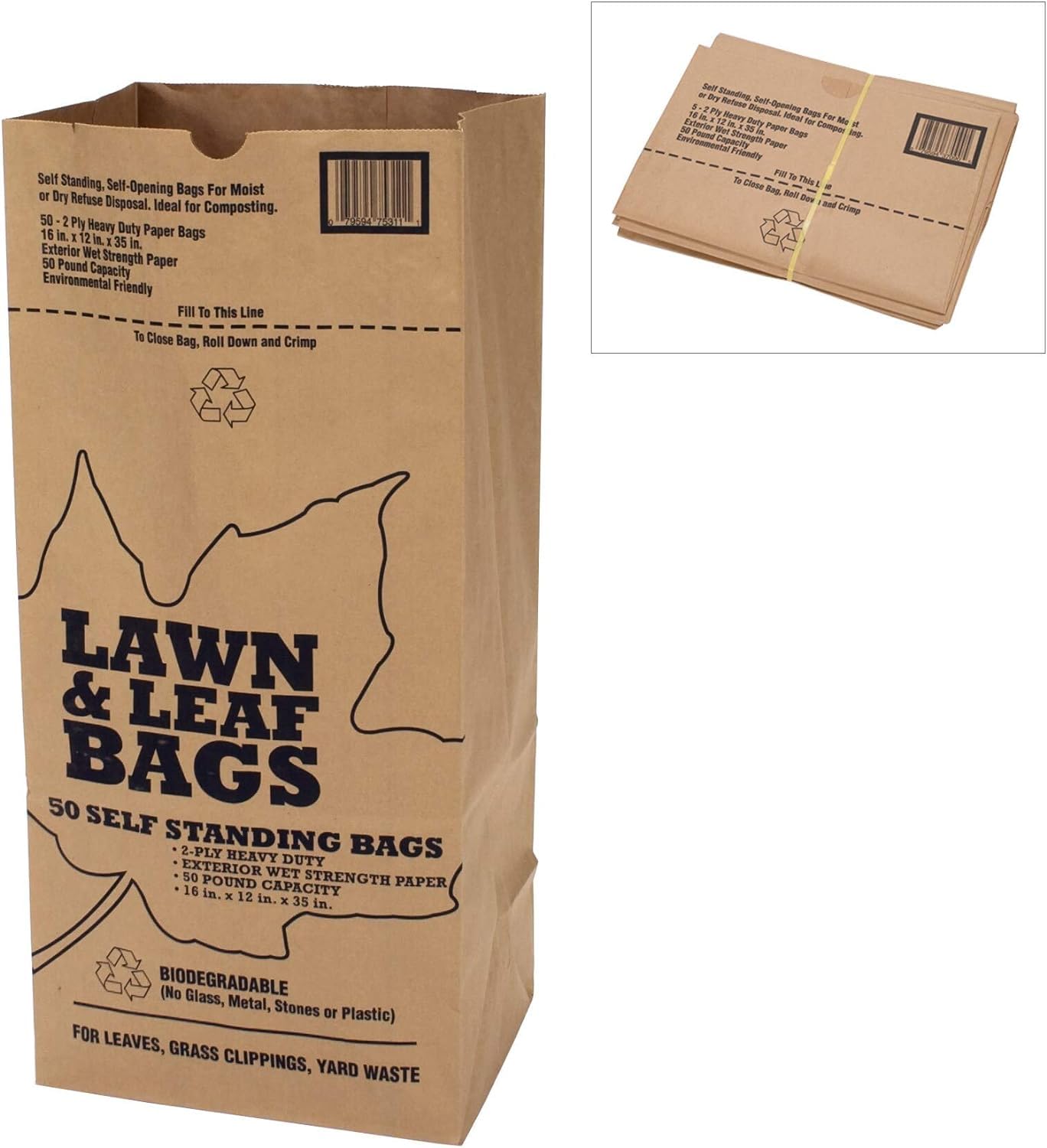 Duro Bag Lawn and Leaf Bag 30 Gallon (5 Pack)