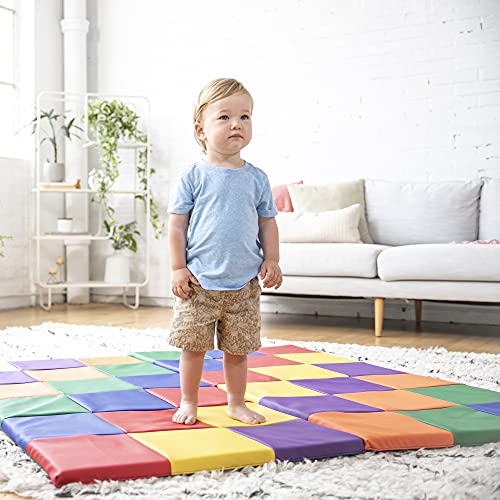 ECR4Kids SoftZone Patchwork Activity Mat, Folding Playmat, Assorted