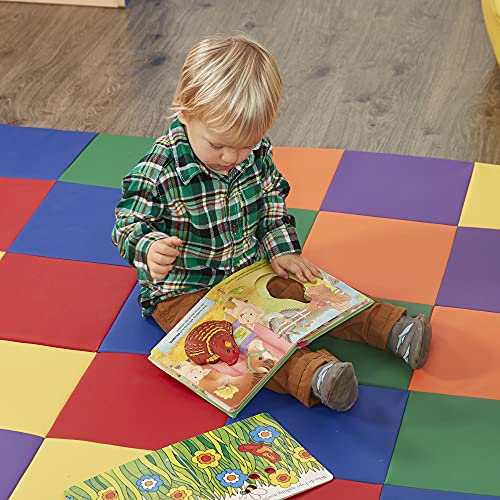 ECR4Kids SoftZone Patchwork Activity Mat, Folding Playmat, Assorted