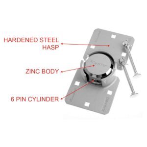 Master Lock Hasp, Solid Steel Hidden Hasp, 9 in. Wide, 770