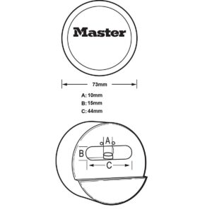 Master Lock Hasp, Solid Steel Hidden Hasp, 9 in. Wide, 770