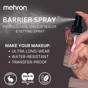 Mehron Makeup Barrier Spray | Setting Spray for Makeup | Makeup Setting Spray for Face 1 fl oz (29 ml)