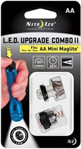 nite ize led flashlight upgrade, fits aa mini maglite, upgrades bulb to 30 lumen led