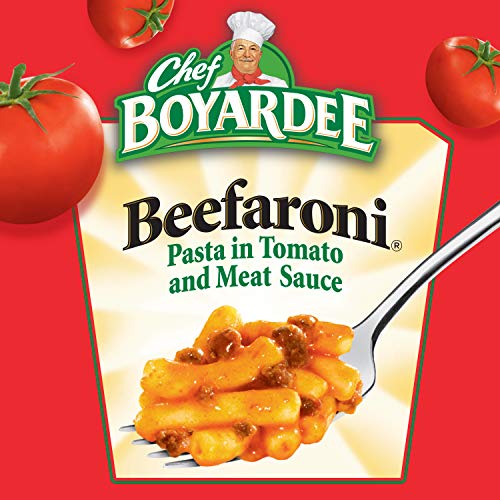 Chef Boyardee Beefaroni Pasta, Microwave Food, 7.5 OZ Microwaveable Bowl (12 Bowls)