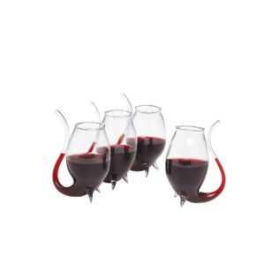 oenophilia porto sippers, hand-blown s/4