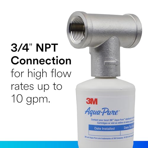 3M Aqua-Pure Whole House Scale Inhibition Inline Water System AP430SS, Prevents Scale Build Up On Hot Water Heaters and Boilers