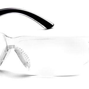 Pyramex Cortez Safety Eyewear, Clear Lens With Black Temples