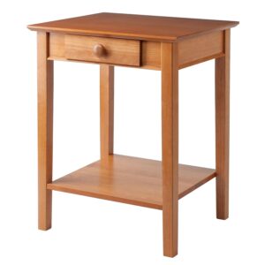 winsome studio beech wood end/printer table, honey (99323)