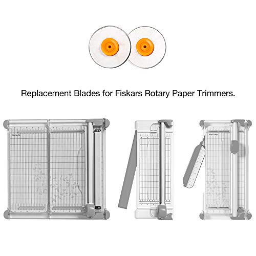 Fiskars 199070-1001 Rotary Paper Trimmer Replacement Blades, Style F, 28mm,Silver