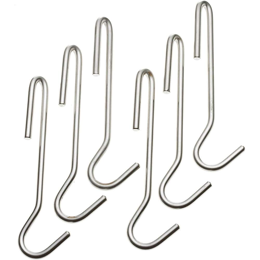 Cuisinart Chef's Classic Cookware Universal Pot Rack Hooks, Brushed Stainless, Set of 6