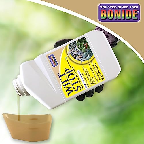 Bonide Wilt Stop, 32 oz Concentrated Anti-Transpirant Plant Protector, Long Lasting Effects, Extend the Life of Plants