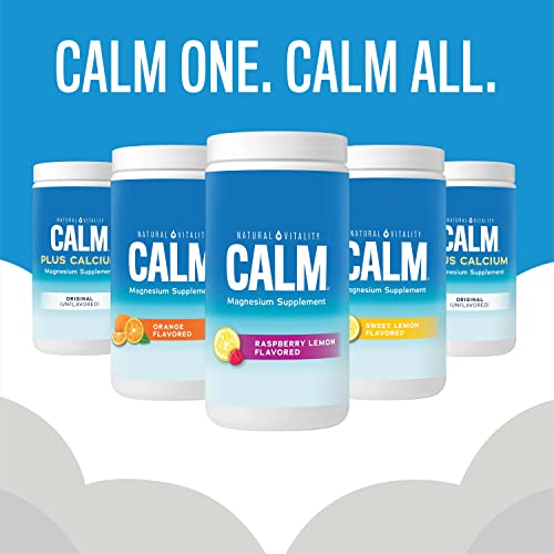 Natural Vitality Calm, Magnesium Citrate Supplement, Anti-Stress Drink Mix Powder, Gluten Free, Vegan, & Non-GMO, Original Unflavored, 16 oz