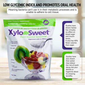 Xlear XyloSweet Non-GMO Xylitol Sweetener - Natural Sweetener Sugar Substitute, Granules, 5 Pound Bag (Pack of 1)