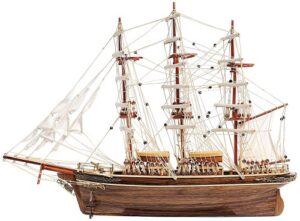 old modern handicrafts cutty sark ship model - fully assembled 1800s clipper wooden ship replica for home or office décor - museum quality scale ship model - 22.0l x 5.5w x 17.0h inches