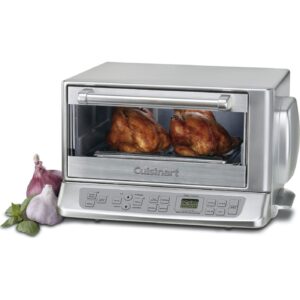 cuisinart tob-195 exact heat toaster oven broiler, stainless, silver