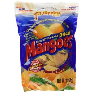 phillippine brand naturally delicious dried mangoes tree ripened value bag 30 ounces