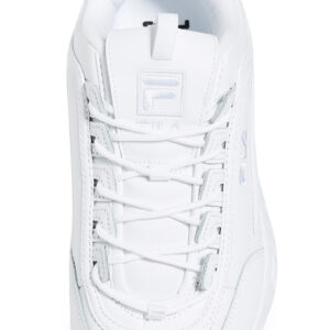 Fila Men's Strada Disruptor fashion sneakers, White/White/White, 9.5 US