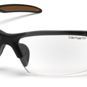 Pyramex Safety Products CHB310D Carhartt Spokane Safety Glasses, Clear Lens with Black Frame, Clear