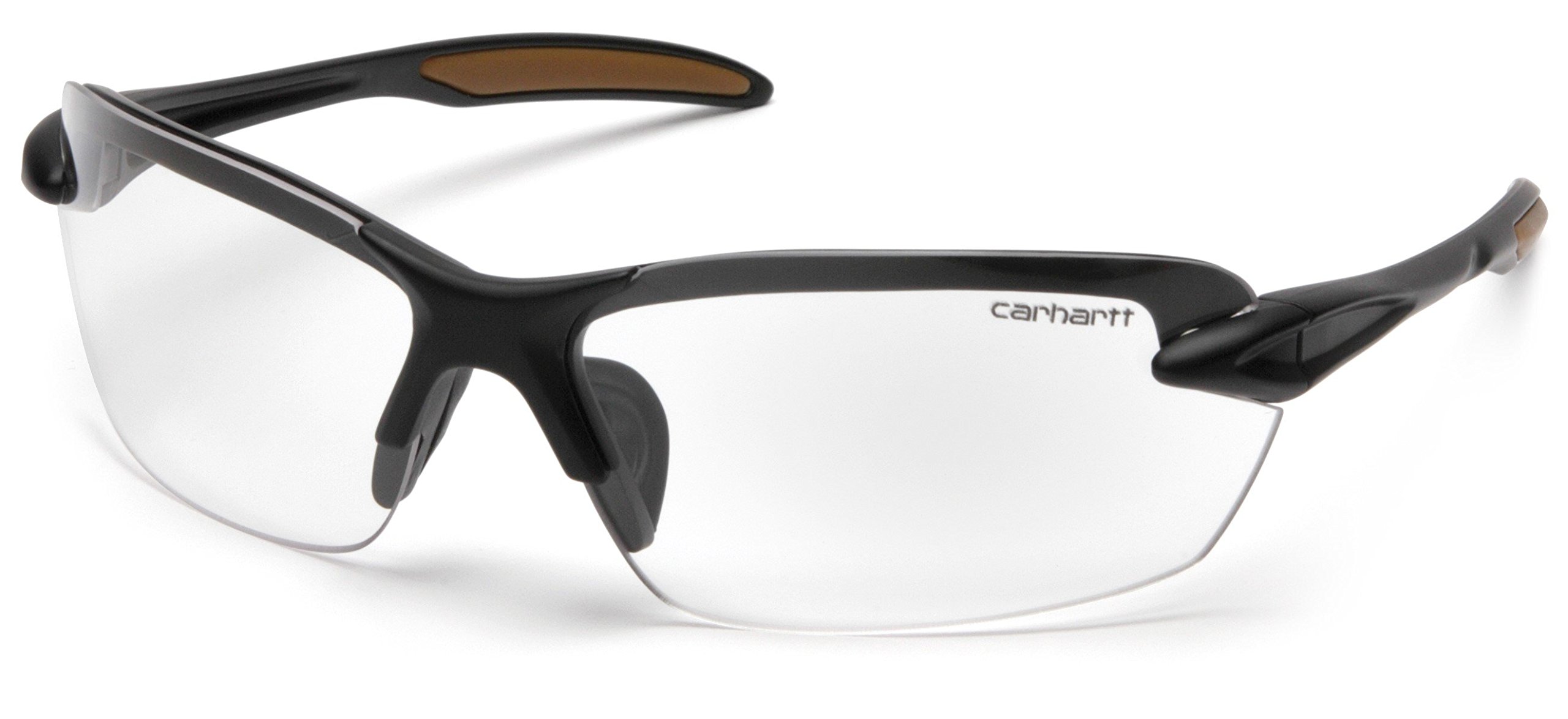 Pyramex Safety Products CHB310D Carhartt Spokane Safety Glasses, Clear Lens with Black Frame, Clear