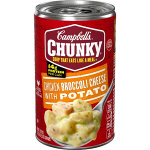 campbell's chunky soup, chicken broccoli cheese soup, 18.8 oz can