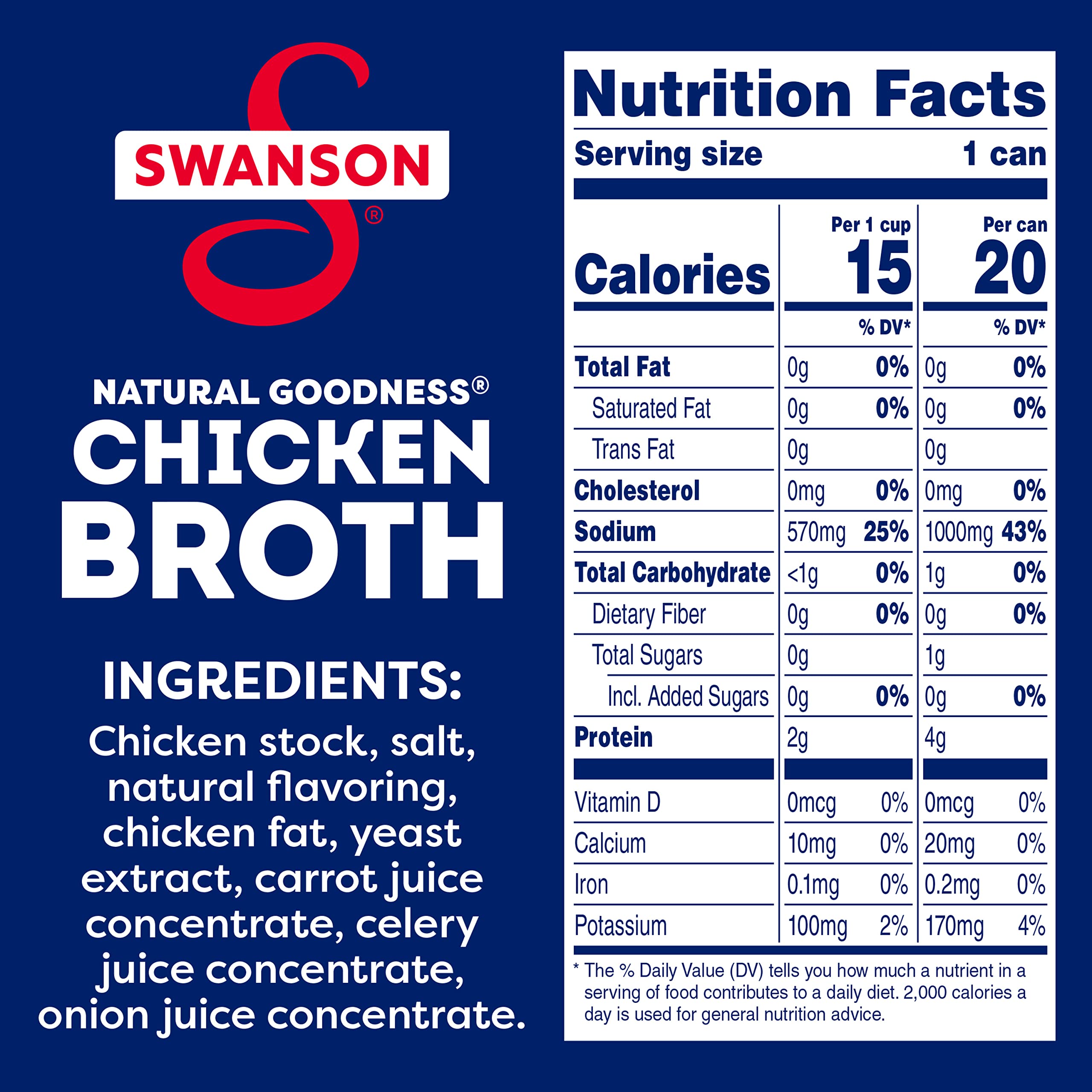 Swanson's Swanson Natural Goodness Chicken Broth, 14.5 oz. Can (200000002429)