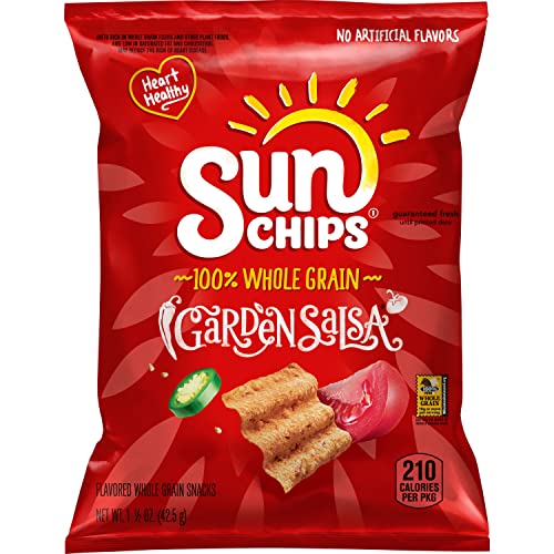 SunChips Garden Salsa Flavored Multigrain Snacks, 1.5-Ounce (Pack of 64)