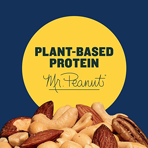 PLANTERS Salted Mixed Nuts, Party Snacks, Plant-Based Protein 10.3oz (1 Canister)