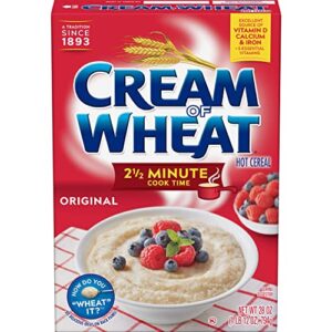 cream of wheat stove top hot cereal, original, 2 1/2 minute cook time, 28 ounce