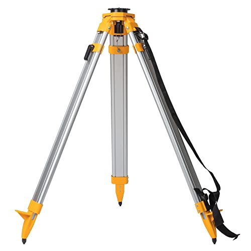 DEWALT Tripod Stand, Heavy Duty, Construction Tripod, Built-In Strap for Easy Transport on Jobsites (DW0737)