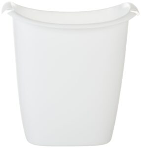 rubbermaid small trash can, plastic, 3.5-gallon/14-court, white wastebasket for kitchen/office/bedroom/bathroom