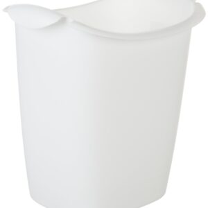 Rubbermaid Small Trash Can, Plastic, 3.5-Gallon/14-Court, White Wastebasket for Kitchen/Office/Bedroom/Bathroom