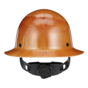 MSA 475407 Skullgard Full-Brim Hard Hat with Fas-Trac III Ratchet Suspension | Non-slotted Hat, Made of Phenolic Resin, Radiant Heat Loads up to 350F - Standard Size in Natural Tan