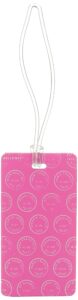 lewis n. clark tag: travel accessories, cruise luggage tags for women + men, luggage identifiers + name tag, pink