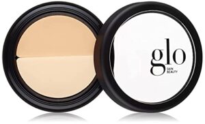 glo skin beauty under eye concealer makeup with duo shades for custom blending - corrects & conceals dark circles & redness - buildable longwearing coverage (golden)