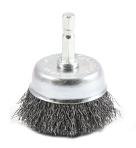 forney 72729 wire cup brush, coarse crimped with 1/4-inch hex shank, 2-inch-by-.012-inch, silver