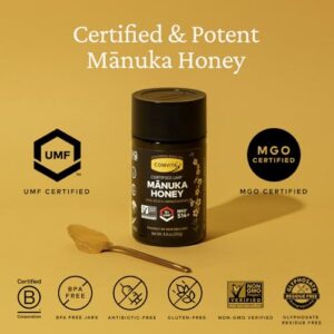 Comvita Manuka Honey (UMF 15+, MGO 514+) New Zealand’s #1 Manuka Brand | Superfood for Gut & Immune Support | Raw, Wild, Non-GMO | 8.8 oz