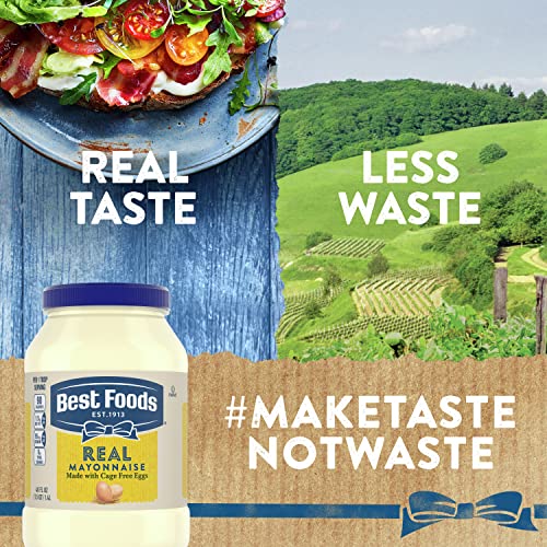 Hellmann's Real Mayonnaise Real Mayo For a Creamy Sandwich Spread or Condiment Gluten Free, Made With 100% Cage-Free Eggs 15 oz