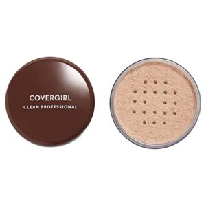 covergirl professional loose finishing powder, translucent light tone, sets makeup, controls shine, won't clog pores, 0.7 ounce (packaging may vary)