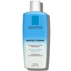 la roche-posay respectissime waterproof eye makeup remover, won't irritate sensitive skin-fragrance free, 4.2 fl oz (pack of 1)