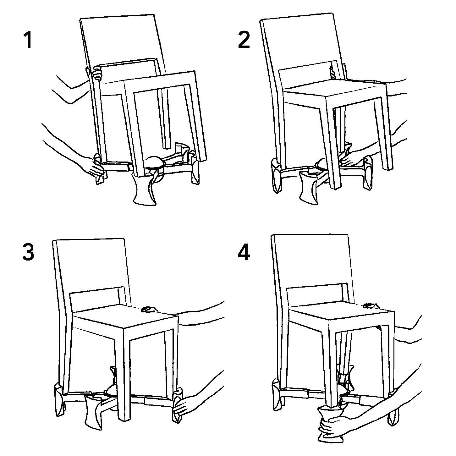 KABOOST Booster Seat for Dining Table, Chocolate - Goes Under The Chair - Portable Chair Booster for Toddlers and Grown Ups