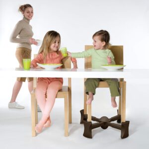 KABOOST Booster Seat for Dining Table, Chocolate - Goes Under The Chair - Portable Chair Booster for Toddlers and Grown Ups