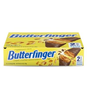 butterfinger, bulk 18 pack, chocolatey, peanut-buttery, individually wrapped candy bars, share pack, 3.7 oz each