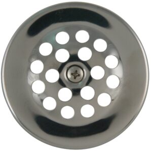 plumb pak pp826-64 bathtub dome grid strainer with screw, 3", polished chrome