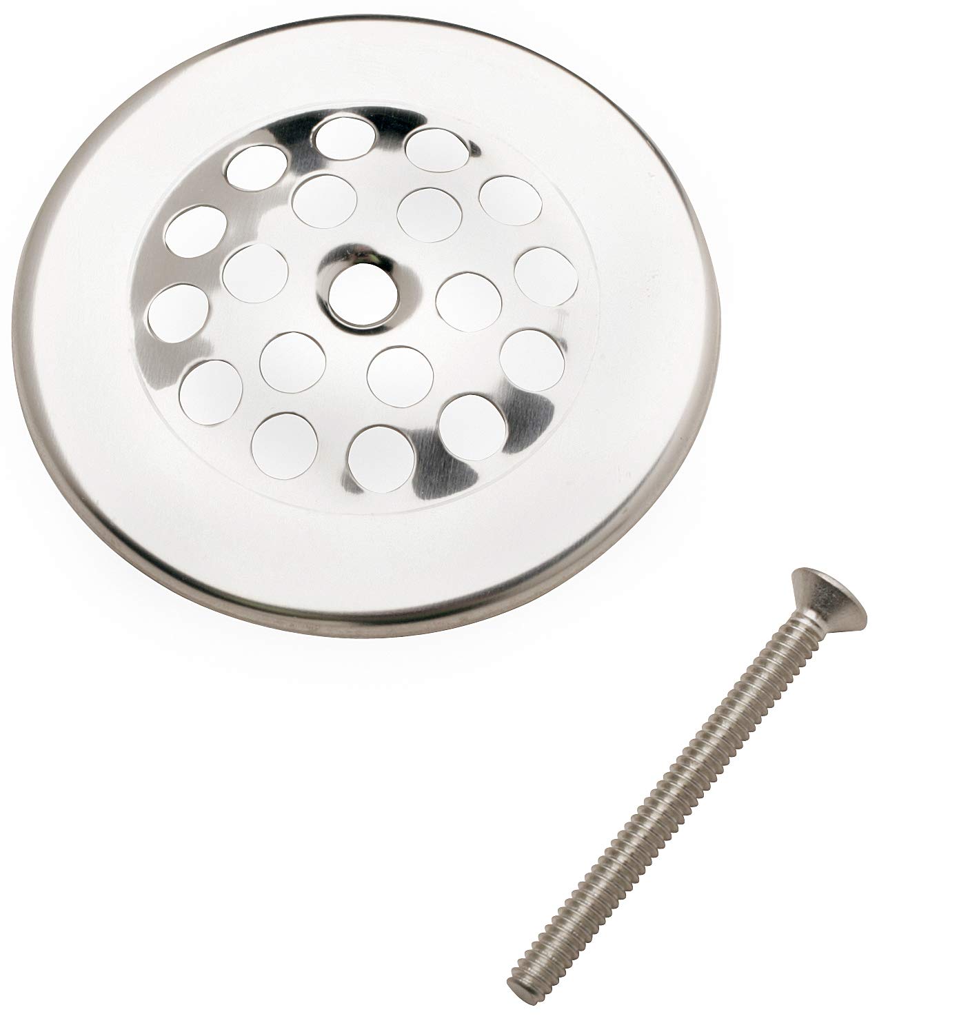 Plumb Pak PP826-64 Bathtub Dome Grid Strainer with Screw, 3", Polished Chrome