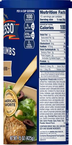 Progresso, Garlic And Herb Bread Crumbs, 15 ounces